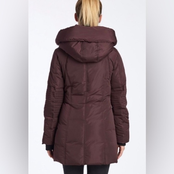 Noize wine red vegan Winter Coat with Hood - Picture 3 of 8